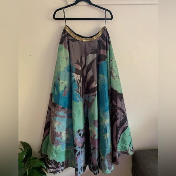 Geisha Designs ballgown skirt, abstract print sz 10 - Picture 3 of 9